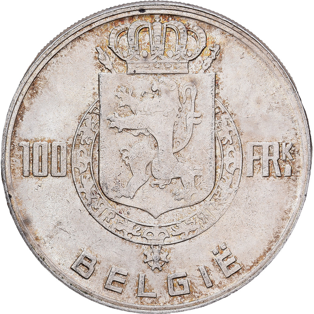 Belgium, Régence Prince Charles, 100 Francs, 100 Frank, 1951, Brussels, Silver
