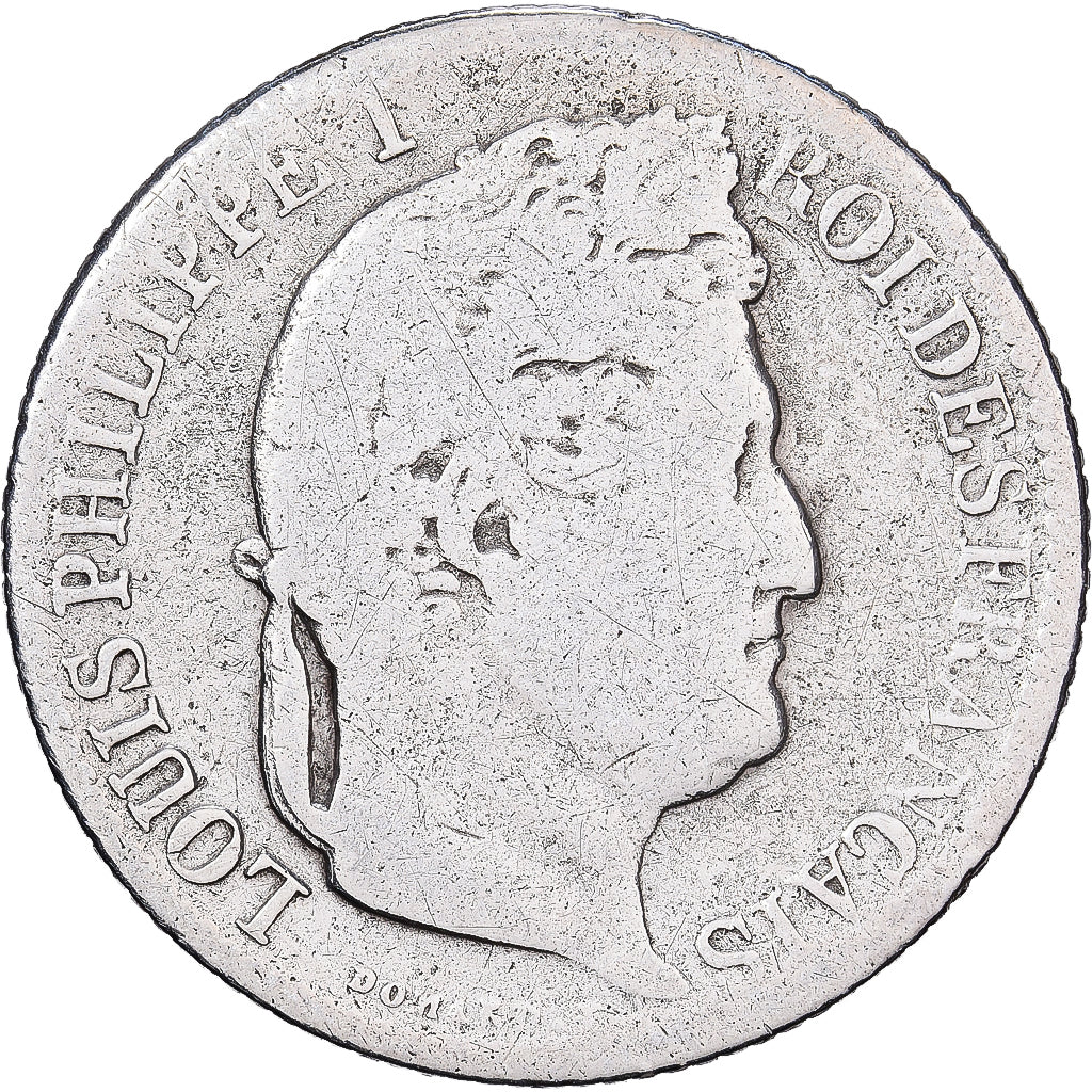 Francja, Louis Philippe I, 1/2 Franc, 1831, Rouen, Srebro, VG(8-10)