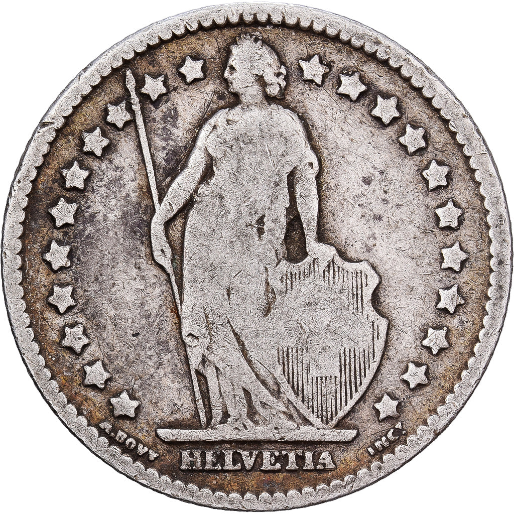 Switzerland, Franc, 1880, Bern, Silver, VF(20-25), KM:24