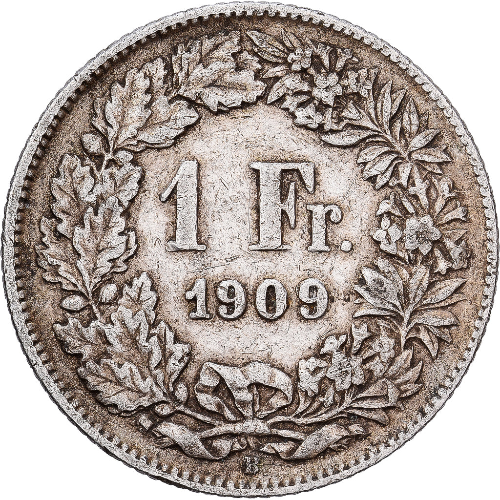 Switzerland, Franc, 1909, Bern, Silver, VF(30-35), KM:24