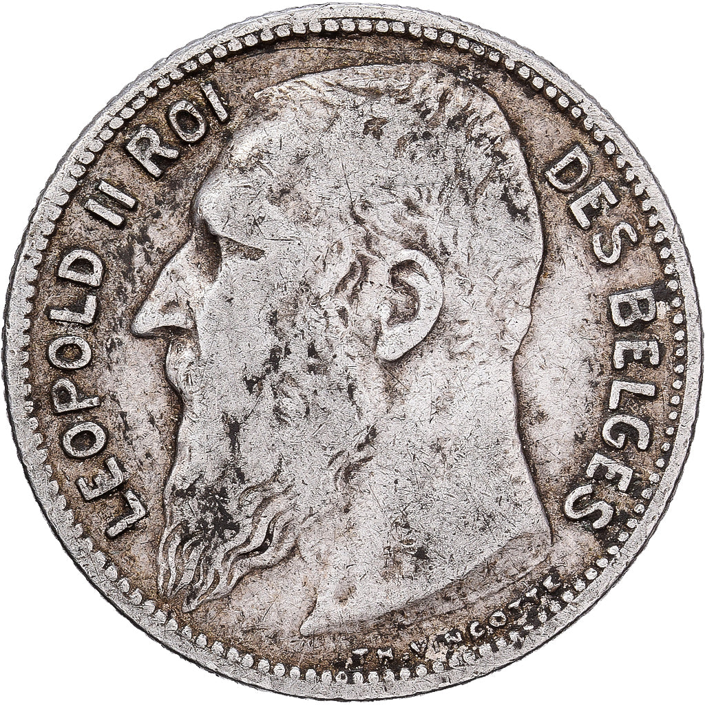 Belgique, Leopold II, Franc, 1904, Bruxelles, Argent, TB+, KM:56.1