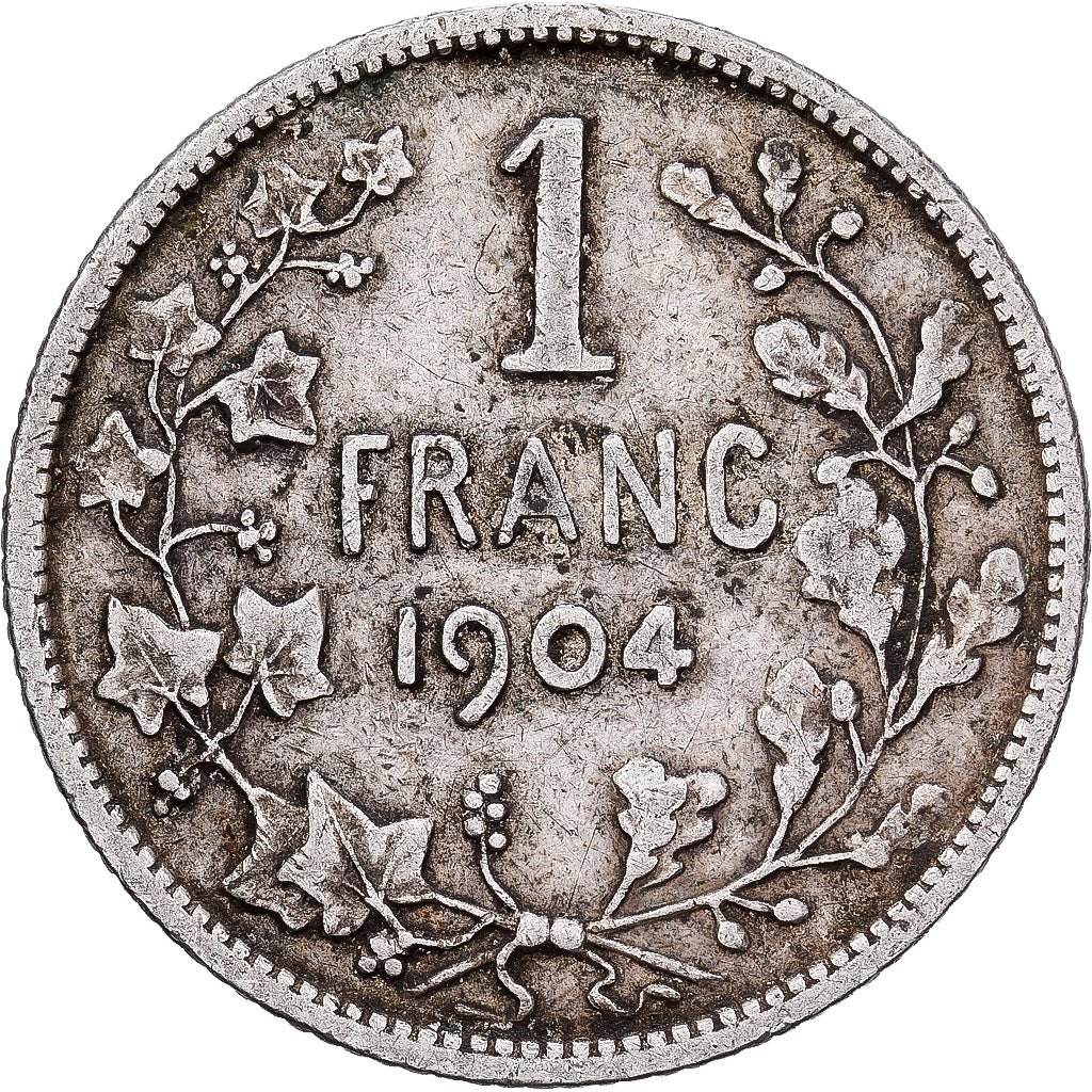 Belgique, Leopold II, Franc, 1904, Bruxelles, Argent, TB+, KM:56.1