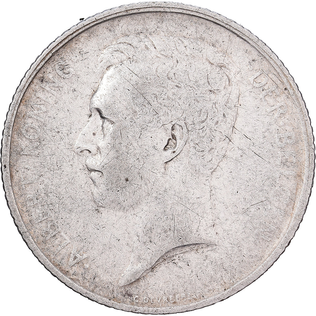 Bélgica, Albert I, Franc, 1911, Brussels, Prata, VF(30-35), KM:73.1