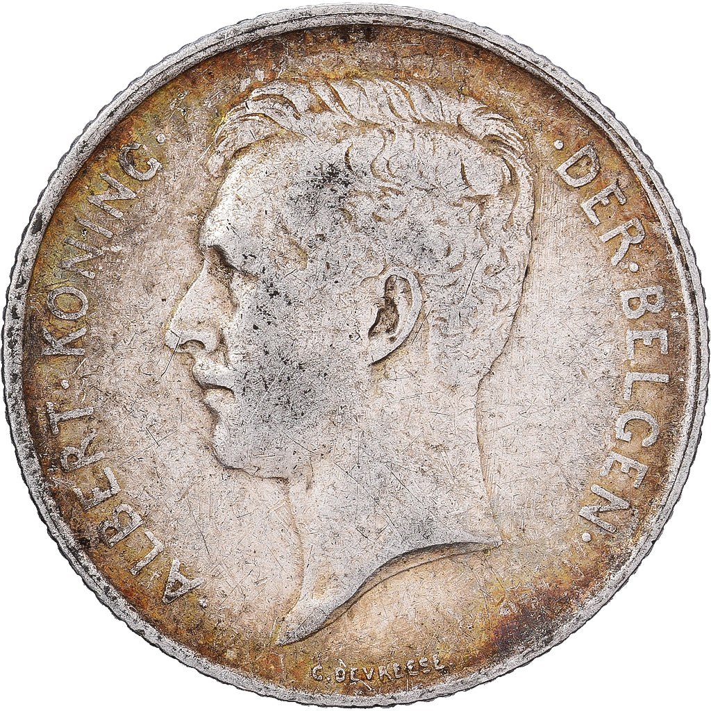 Bélgica, Albert I, Franc, 1911, Brussels, Prata, VF(30-35), KM:73.1