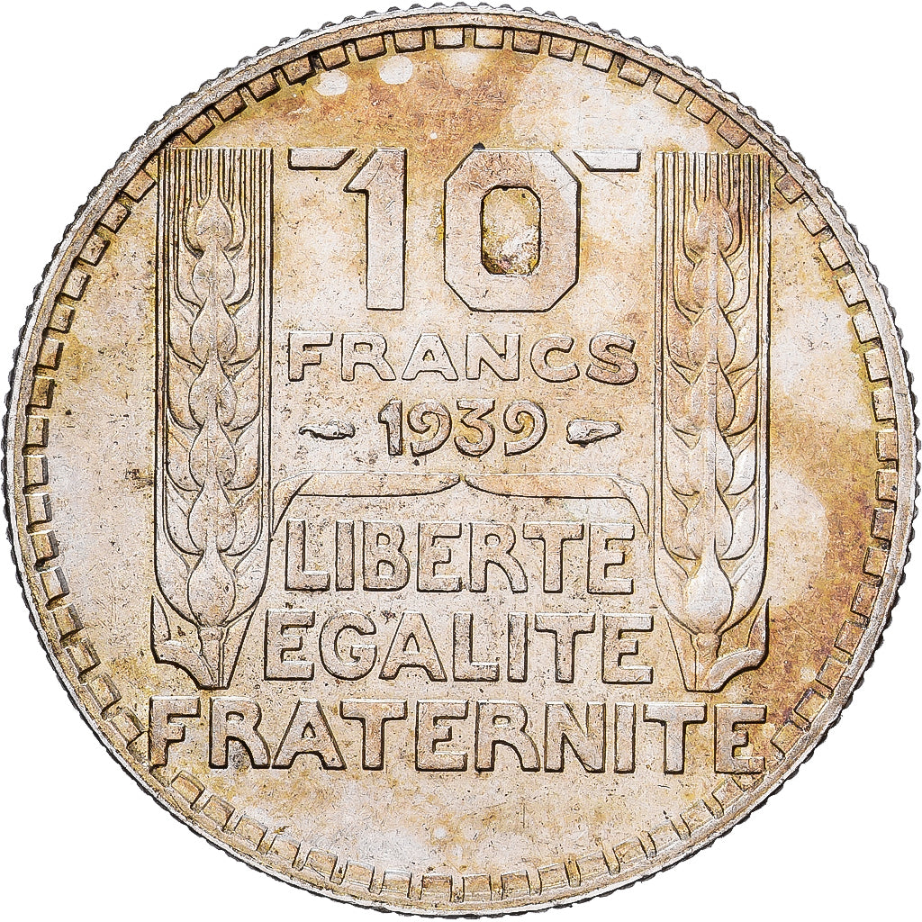 Francia, 10 Francs, Turin, 1939, Paris, Argento, SPL, Gadoury:801, KM:878