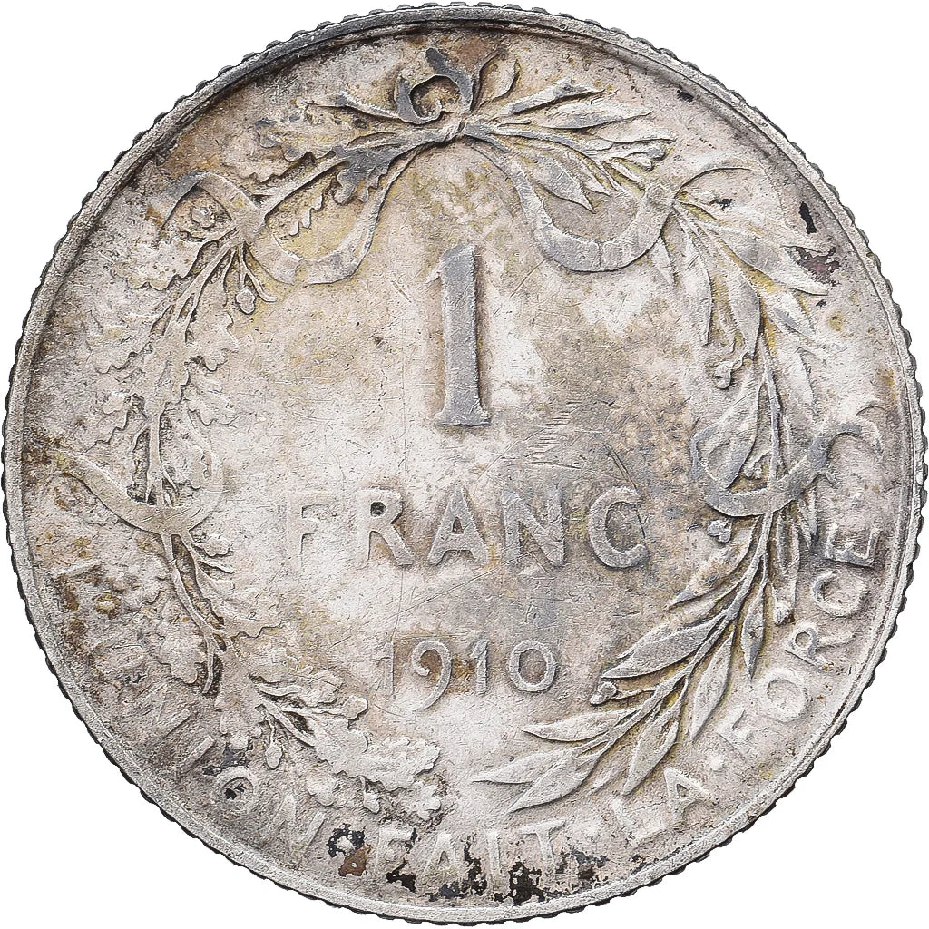 Belgium, Albert I, Franc, 1910, Brussels, Silver, EF(40-45), KM:72