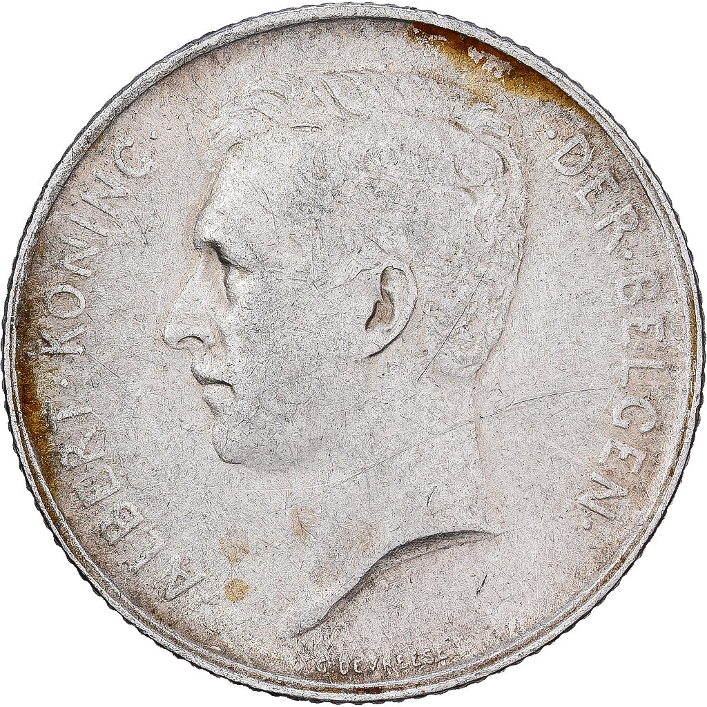 Belgium, Albert I, Franc, 1913, Brussels, Silver, EF(40-45), KM:73.1