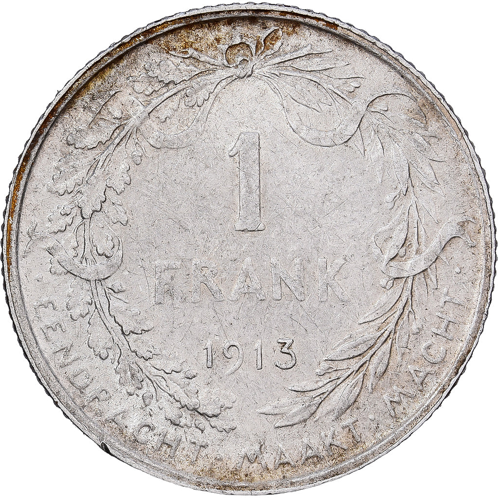 Belgium, Albert I, Franc, 1913, Brussels, Silver, EF(40-45), KM:73.1