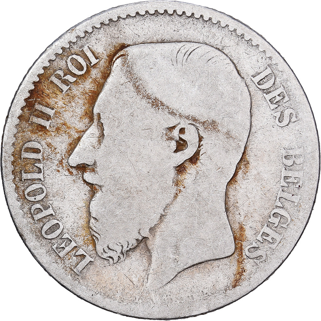 Belgio, Leopold II, Franc, 1866, Brussels, Argento, B, KM:28.1