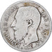 Bélgica, Leopold II, Franc, 1887, Brussels, Plata, BC, KM:29.1