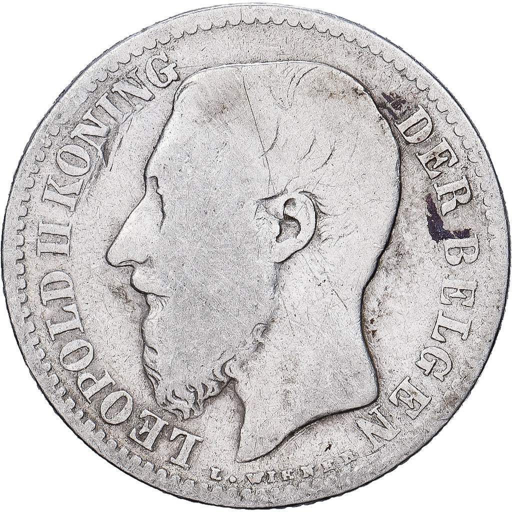 Belgium, Leopold II, Franc, 1886, Brussels, Silver, F(12-15), KM:29.1