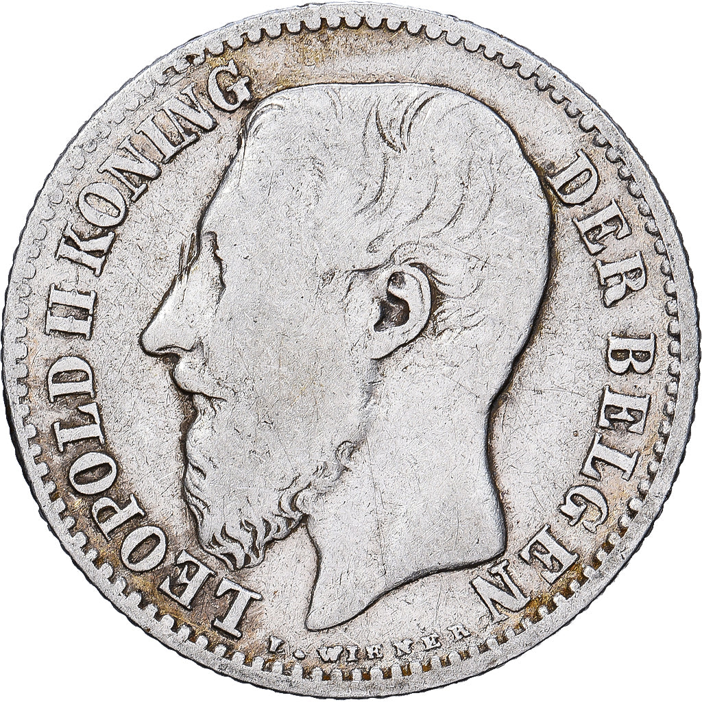 Belgien, Leopold II, Franc, 1886, Brussels, Silber, S, KM:29.1