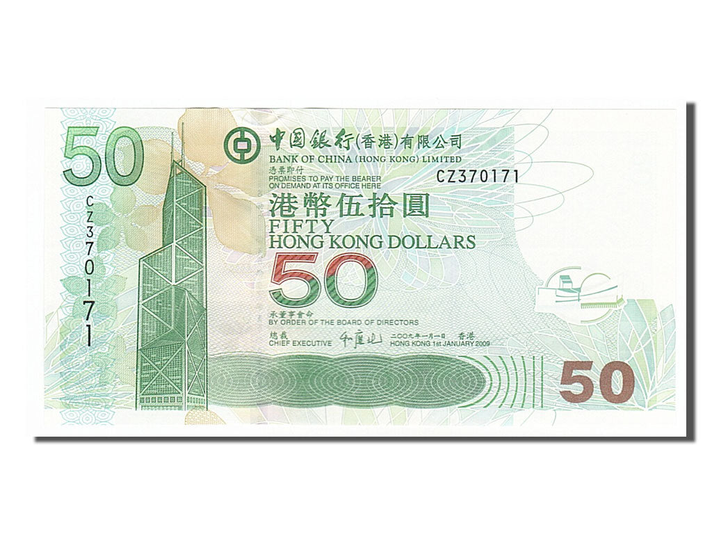 Banknote, Hong Kong, 50 Dollars, 2009, 2009-01-01, UNC(65-70)