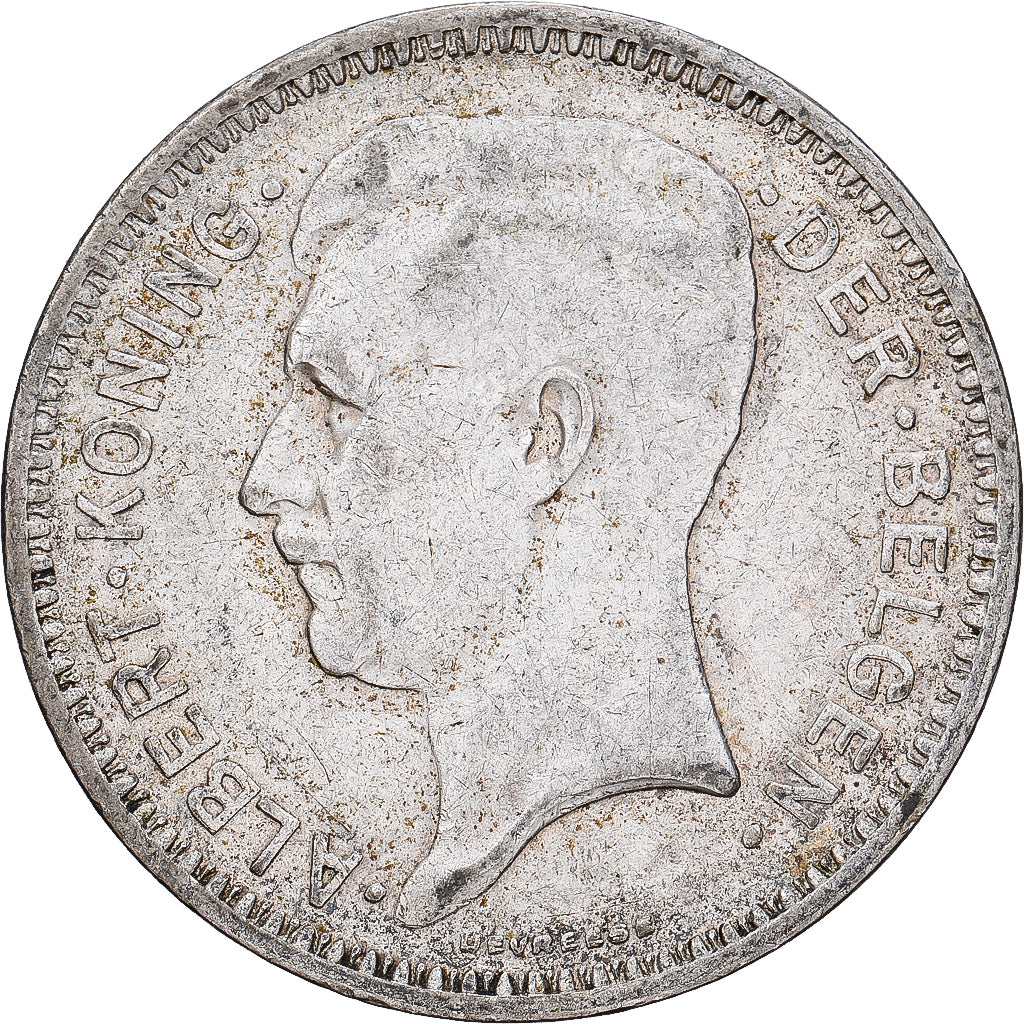 Belgium, Albert I, 20 Francs, 20 Frank, 1934, Brussels, Tranche A, Silver