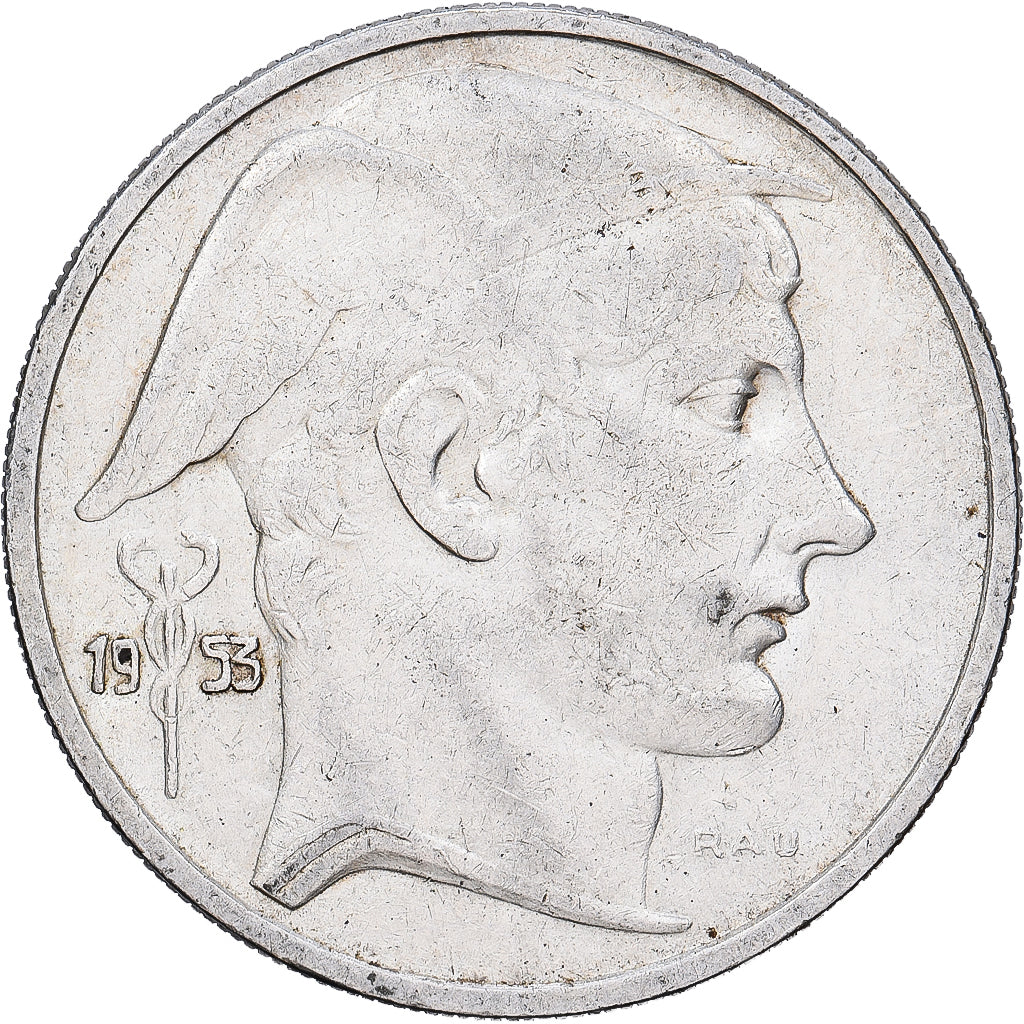 Bélgica, Baudouin I, 20 Francs, 20 Frank, 1953, Brussels, Plata, MBC+, KM:141.1