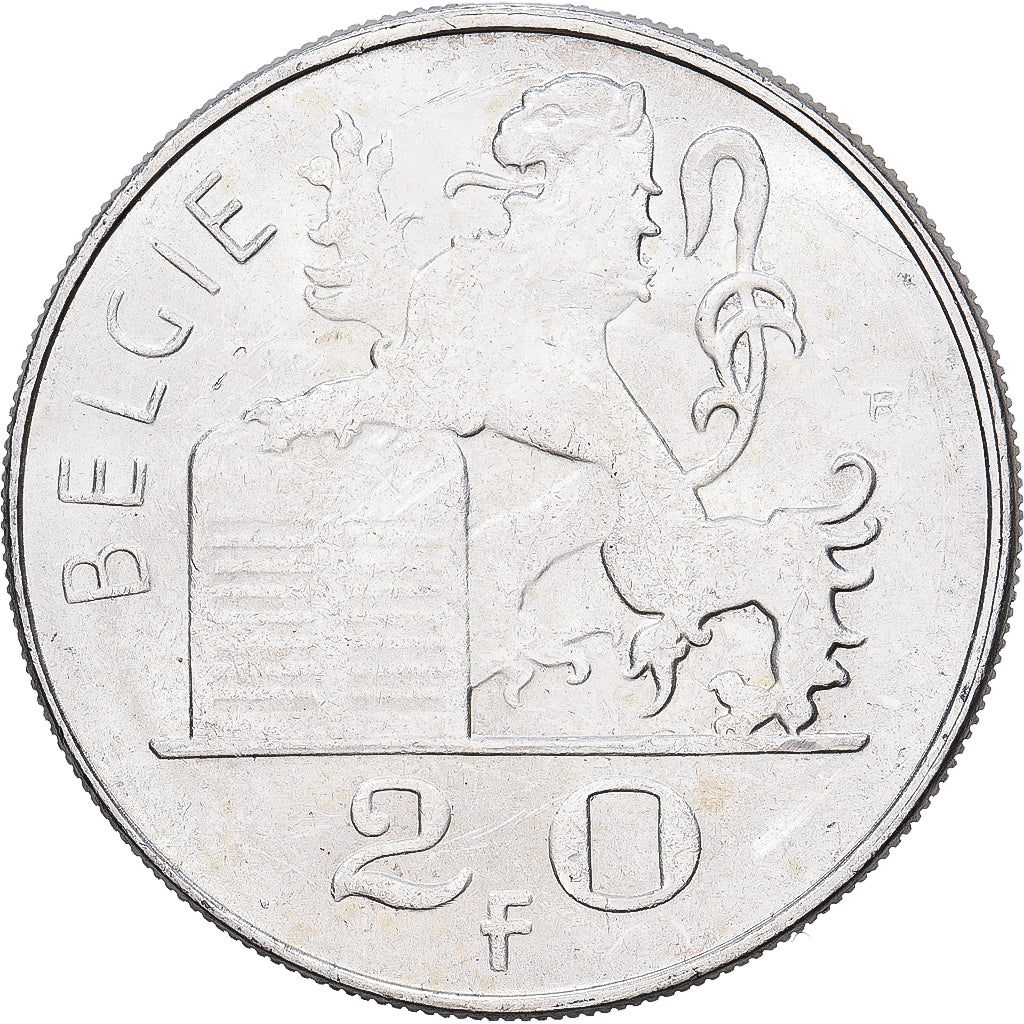 Bélgica, Baudouin I, 20 Francs, 20 Frank, 1953, Brussels, Plata, EBC, KM:141.1