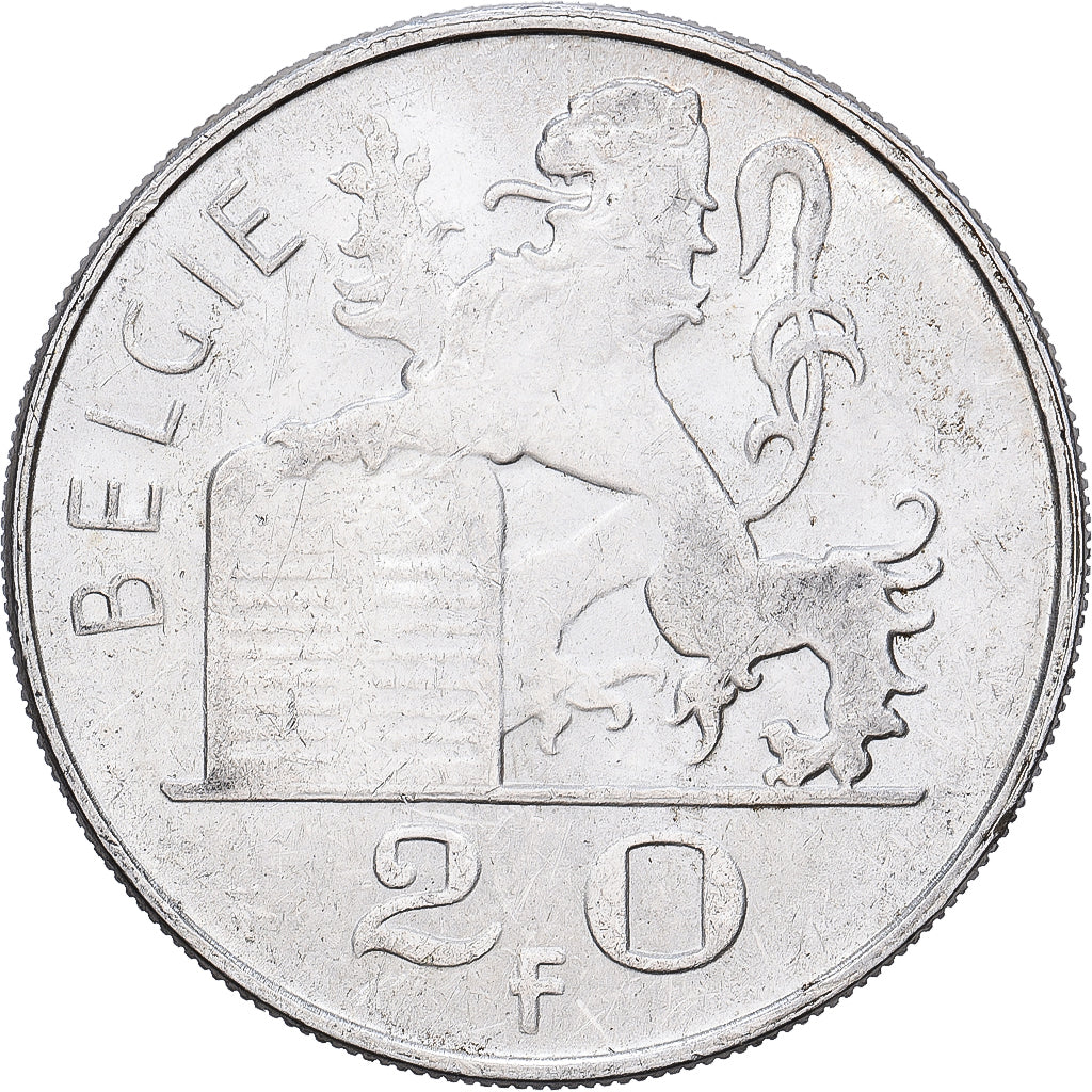 Bélgica, Baudouin I, 20 Francs, 20 Frank, 1953, Brussels, Plata, EBC, KM:141.1