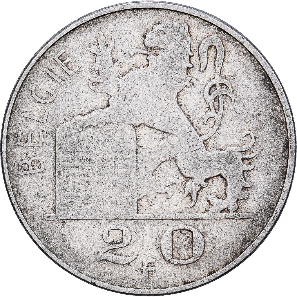 Bélgica, Régence Prince Charles, 20 Francs, 20 Frank, 1949, Brussels, Plata