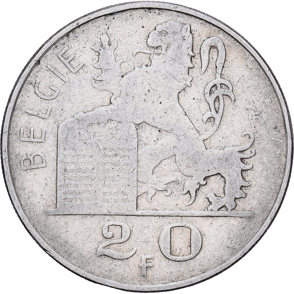 Bélgica, Régence Prince Charles, 20 Francs, 20 Frank, 1949, Brussels, Plata
