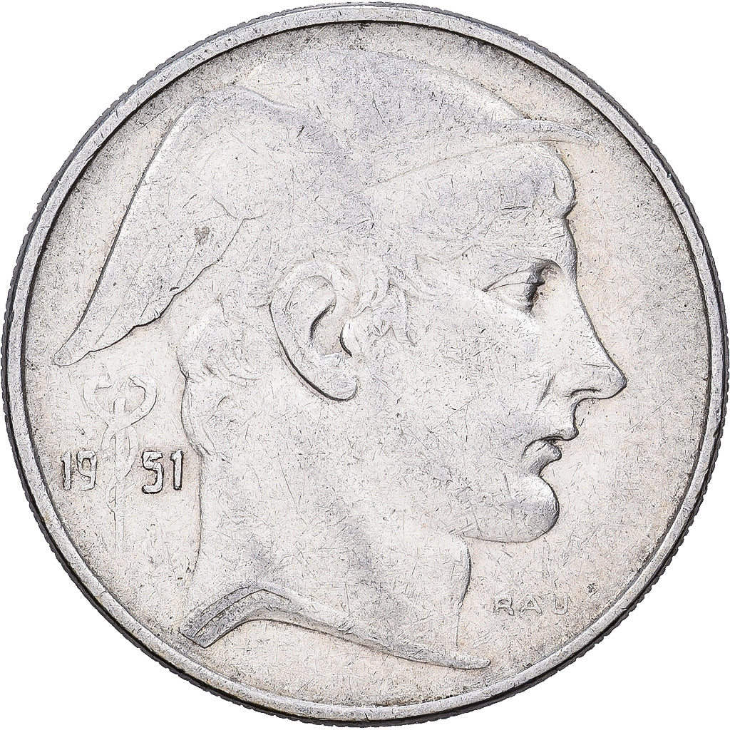 Belgio, Régence Prince Charles, 20 Francs, 20 Frank, 1951, Brussels, Argento