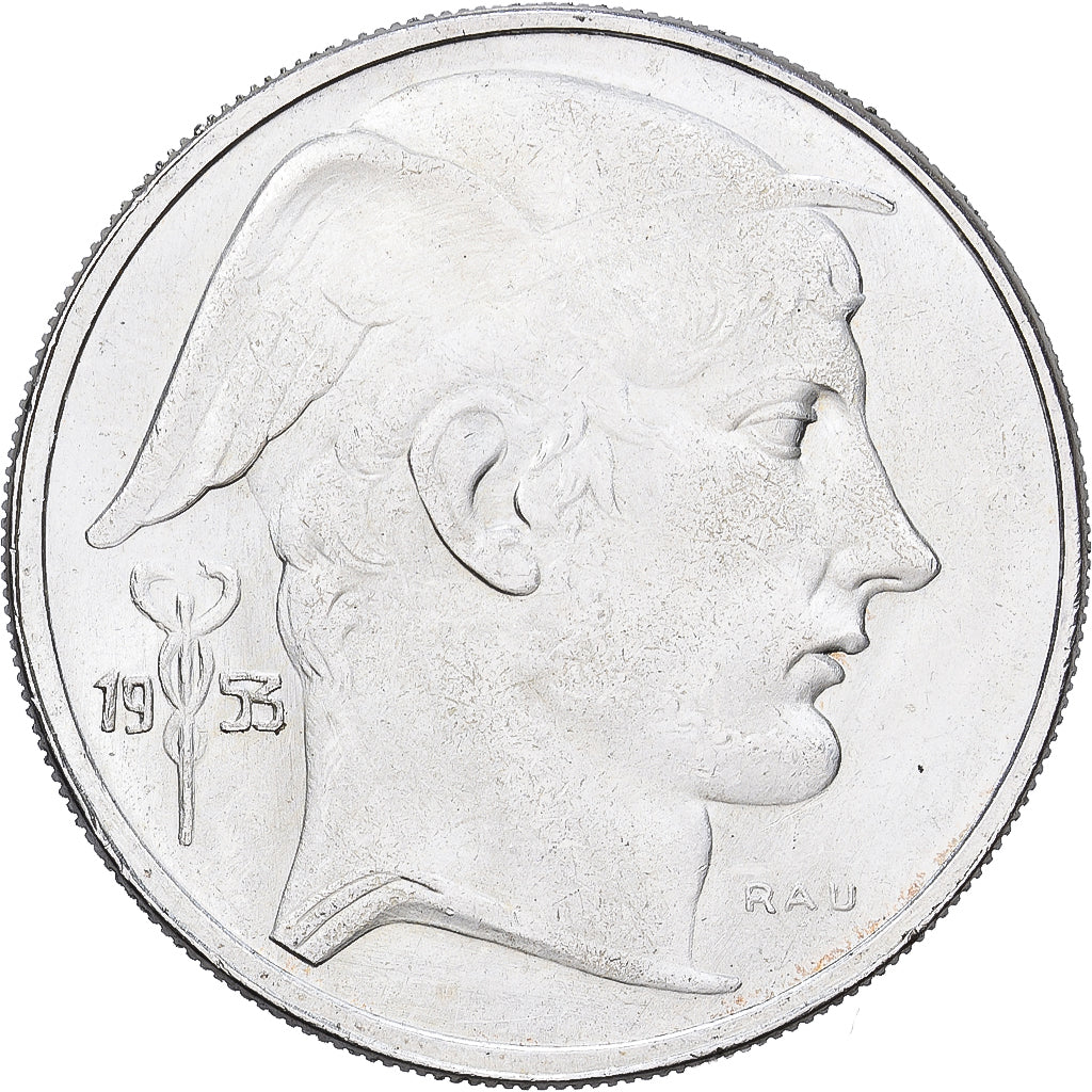 Bélgica, Baudouin I, 20 Francs, 20 Frank, 1953, Brussels, Prata, AU(55-58)