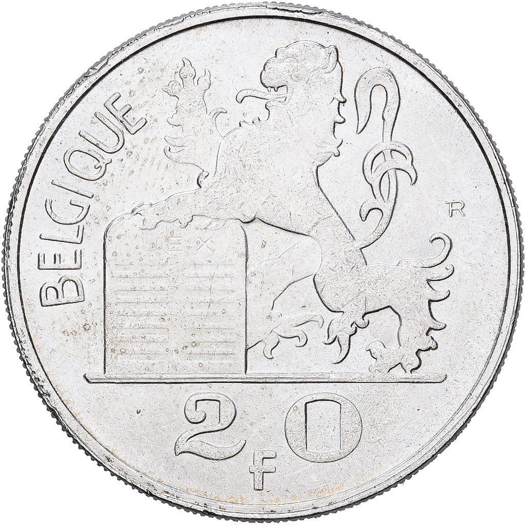 Bélgica, Baudouin I, 20 Francs, 20 Frank, 1953, Brussels, Prata, AU(55-58)