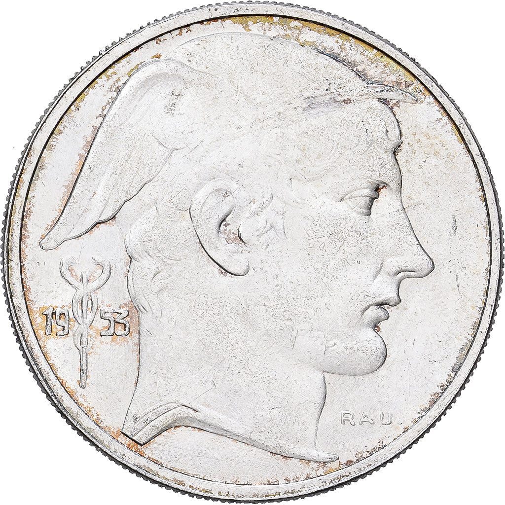 Belgio, Baudouin I, 20 Francs, 20 Frank, 1953, Brussels, Argento, SPL-, KM:140.1
