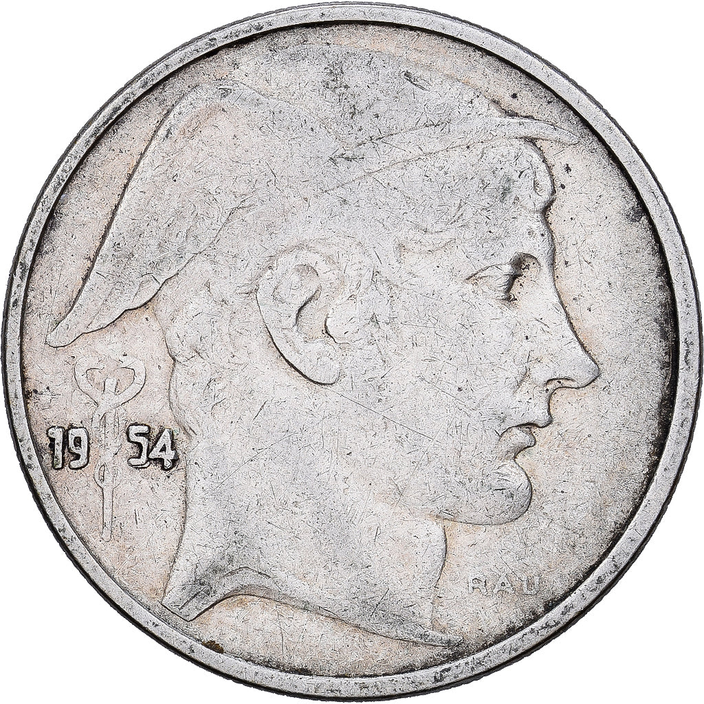 Belgium, Baudouin I, 20 Francs, 20 Frank, 1954, Brussels, Silver, EF(40-45)