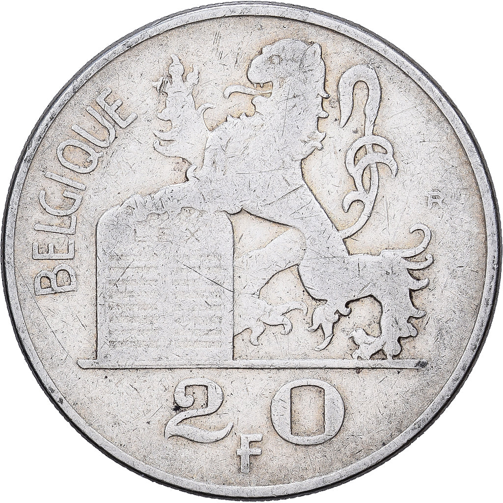 Belgium, Baudouin I, 20 Francs, 20 Frank, 1954, Brussels, Silver, EF(40-45)