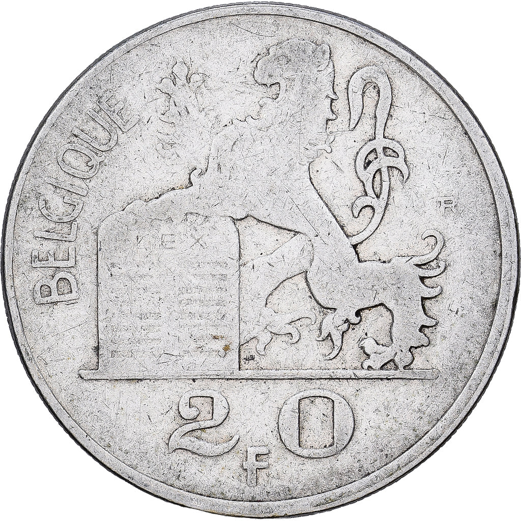 België, Régence Prince Charles, 20 Francs, 20 Frank, 1949, Brussels, Zilver