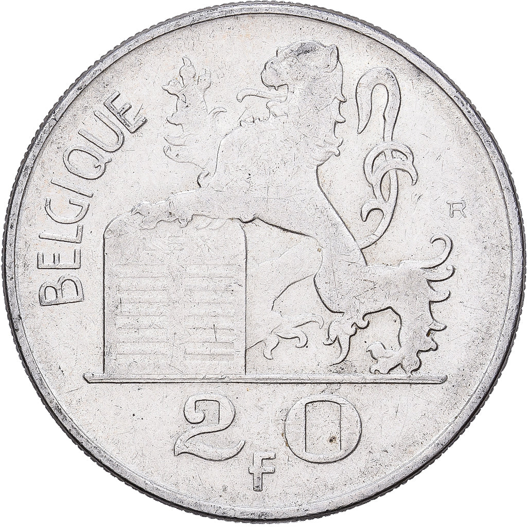 Belgien, Régence Prince Charles, 20 Francs, 20 Frank, 1950, Brussels, Silber