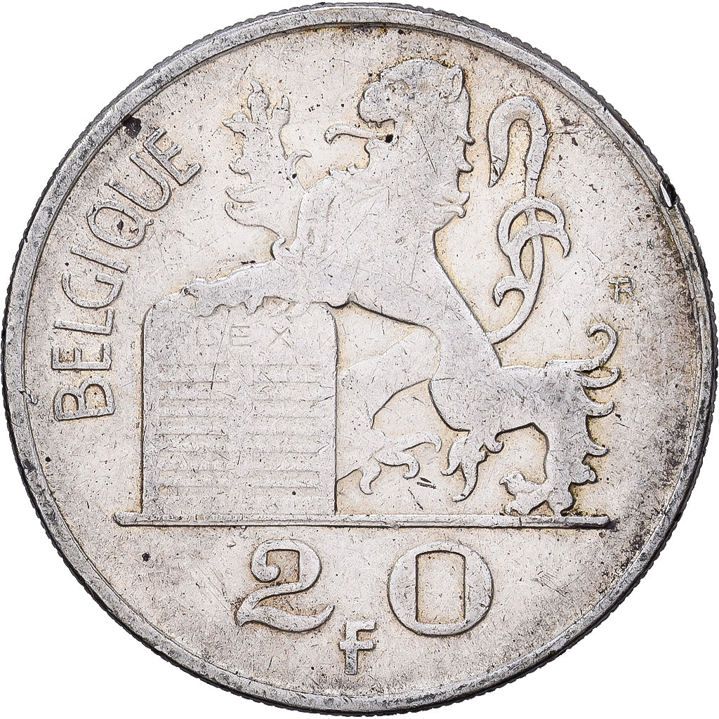 Belgien, Régence Prince Charles, 20 Francs, 20 Frank, 1950, Brussels, Silber
