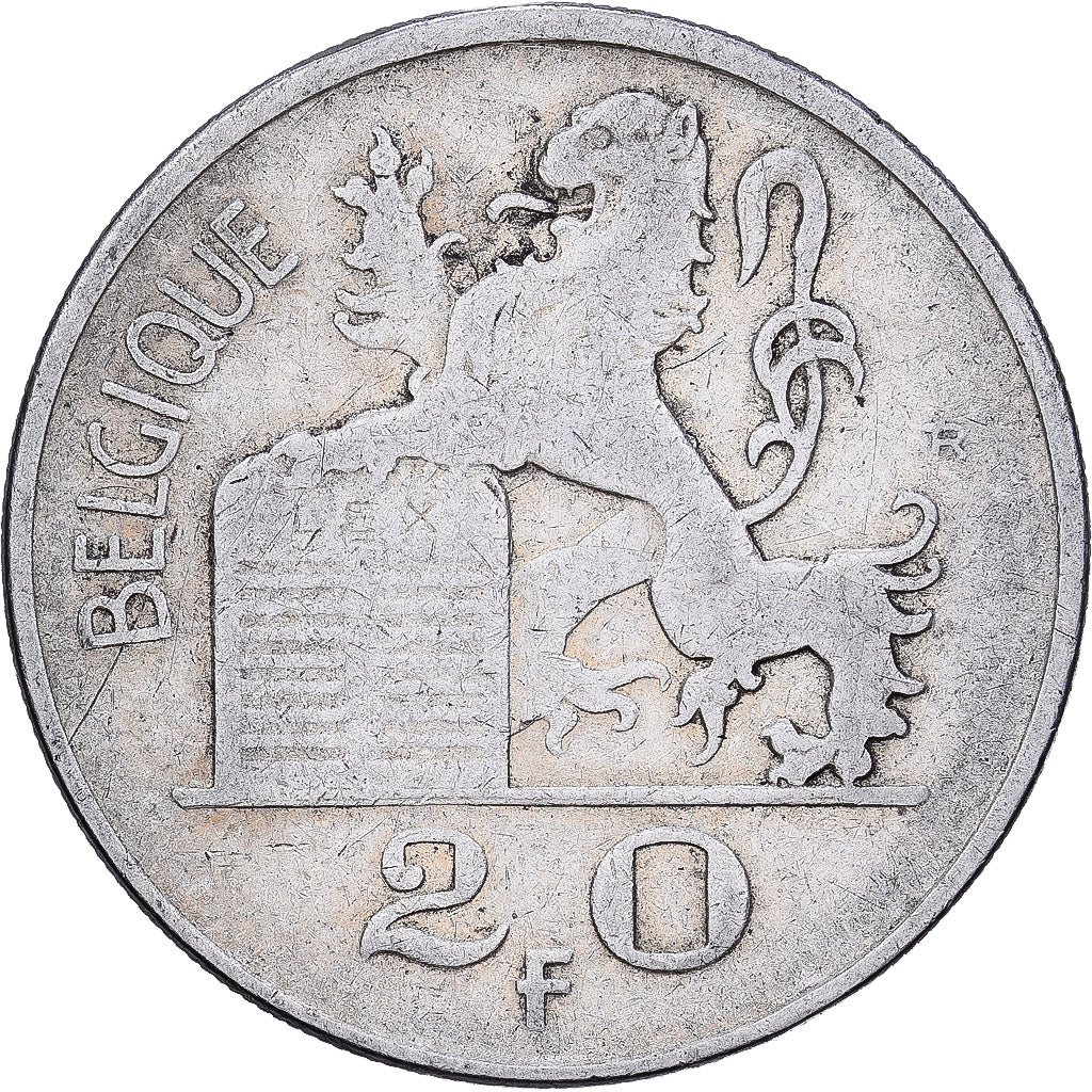 Bélgica, Régence Prince Charles, 20 Francs, 20 Frank, 1950, Brussels, Plata
