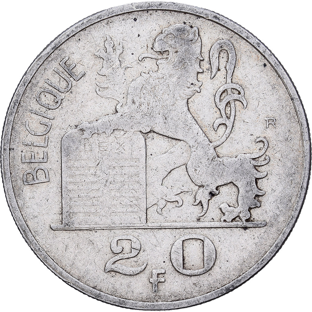 Bélgica, Régence Prince Charles, 20 Francs, 20 Frank, 1950, Brussels, Plata