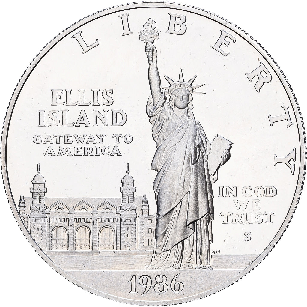États-Unis, Dollar, 1986, U.S. Mint, BE, Argent, SUP+, KM:214