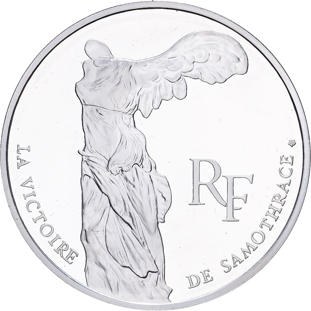 France, 100 Francs, La Victoire de Samothrace, 1993, Paris, Proof, Silver
