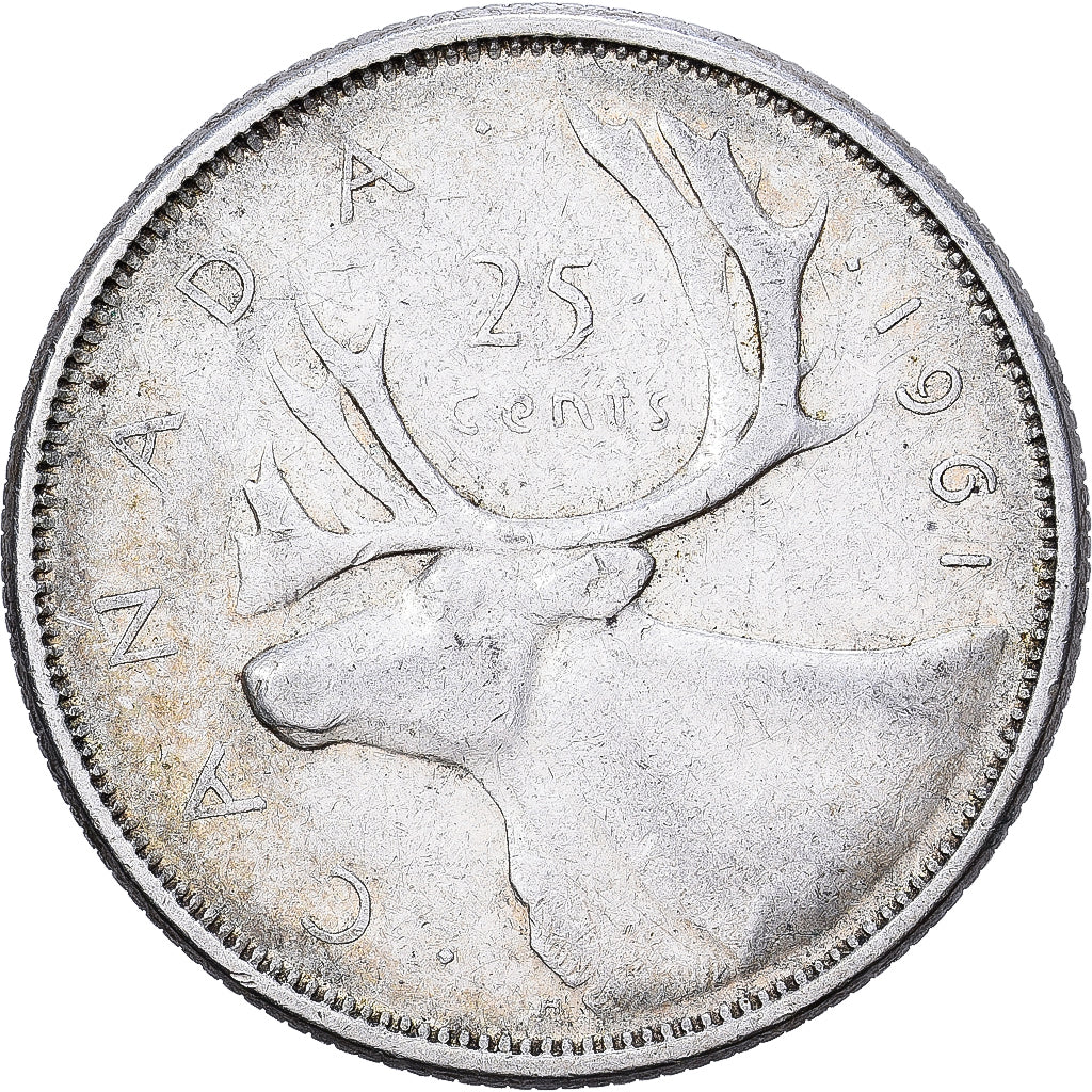 Kanada, Elizabeth II, 25 Cents, 1961, Royal Canadian Mint, Silber, SS, KM:52