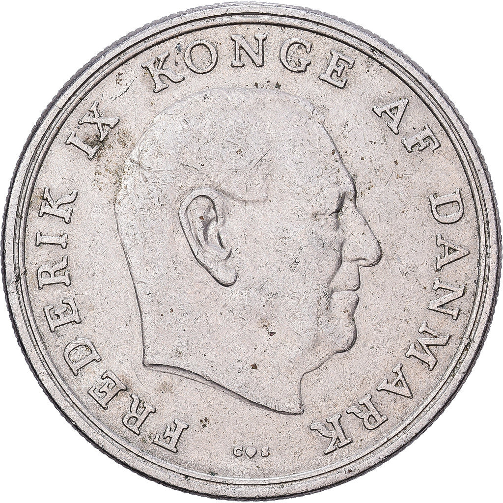 Denmark, Frederik IX, 5 Kroner, 1961, Copenhagen, Copper-nickel, EF(40-45)