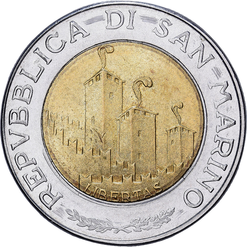 San Marino, 500 Lire, 1993, Rome, Bi-metallico, SPL-, KM:301