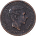 Spanje, Alfonso XII, 5 Centimos, 1879, Madrid, Bronzen, ZF, KM:674