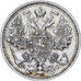 Russia, Nicholas II, 15 Kopeks, 1915, Saint Petersburg, Silver, EF(40-45)