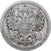 Rússia, Nicholas II, 15 Kopeks, 1905, Saint Petersburg, Prata, VF(30-35)