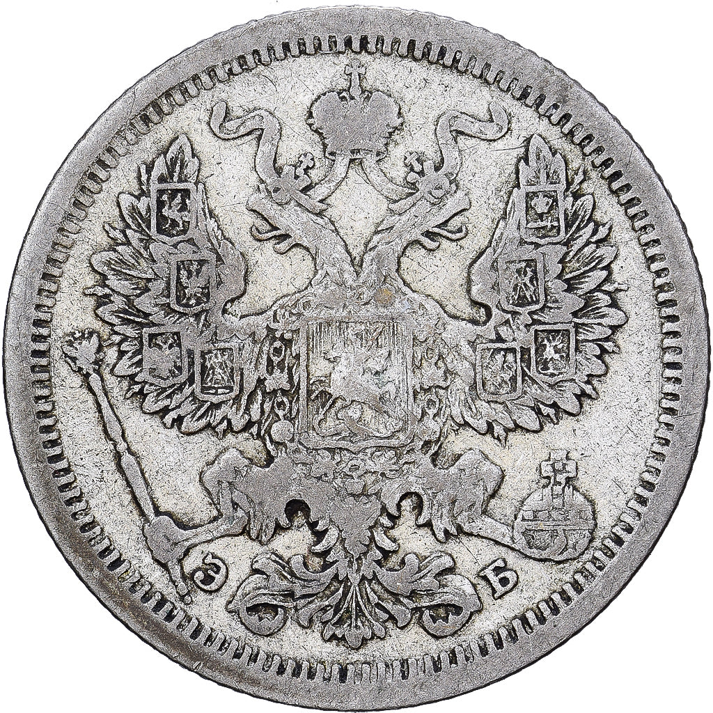 Russia, Nicholas II, 20 Kopeks, 1907, Saint Petersburg, Silver, VF(30-35)
