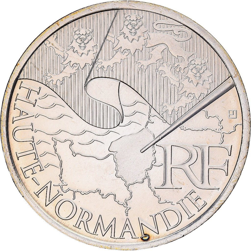 Frankreich, 10 Euro, Haute-Normandie, 2010, Monnaie de Paris, Silber, VZ