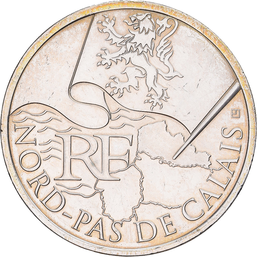 Francia, 10 Euro, Nord-Pas De Calais, 2010, Monnaie de Paris, Argento, SPL-