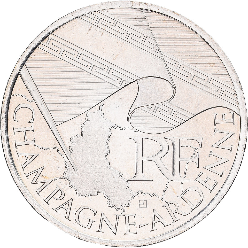 France, 10 Euro, Champagne-Ardenne, 2010, Monnaie de Paris, Silver, AU(55-58)