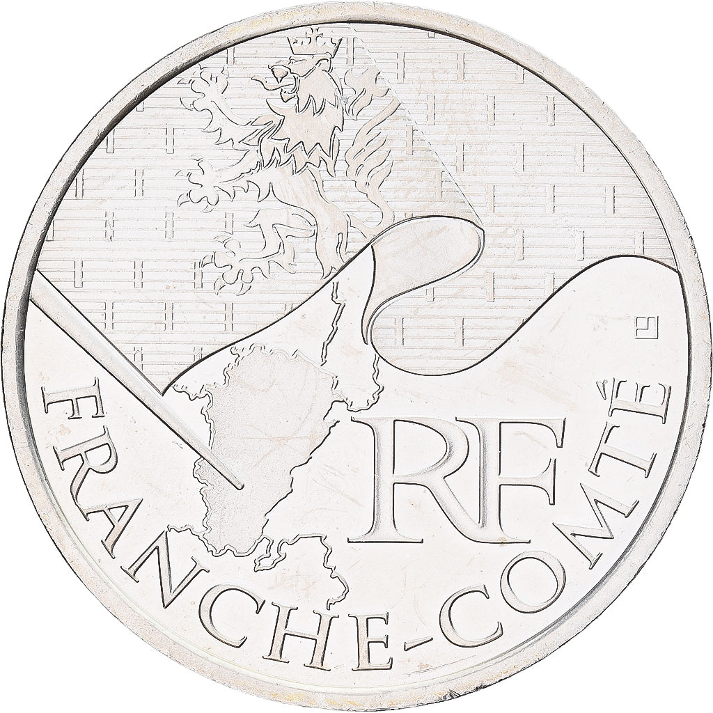 Frankreich, 10 Euro, Franche-Comté, 2010, Monnaie de Paris, Silber, VZ