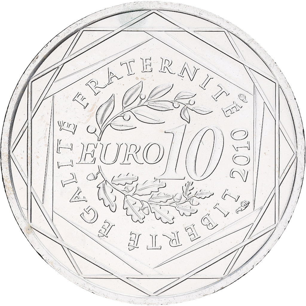 France, 10 Euro, Poitou-Charente, 2010, Monnaie de Paris, Silver, AU(55-58)