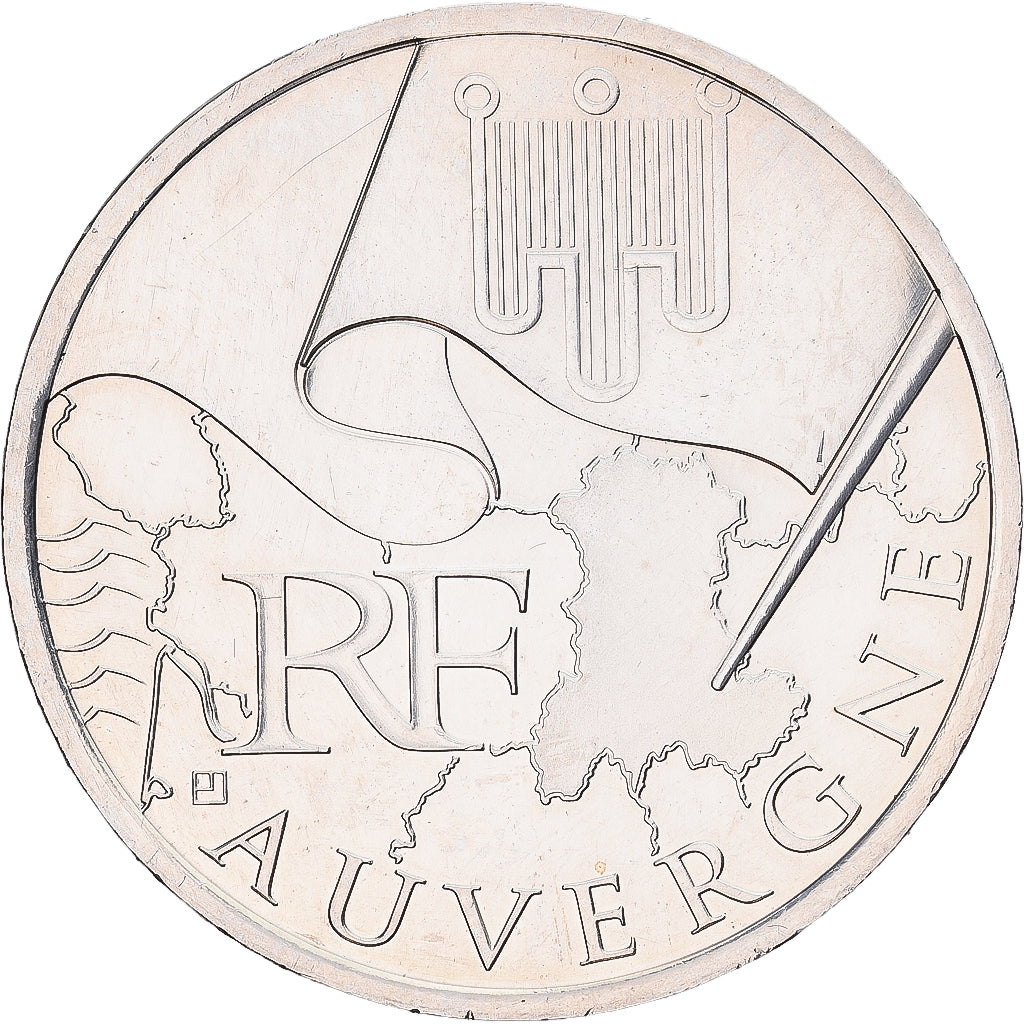 France, 10 Euro, Auvergne, 2010, Monnaie de Paris, Argent, SUP, Gadoury:EU399