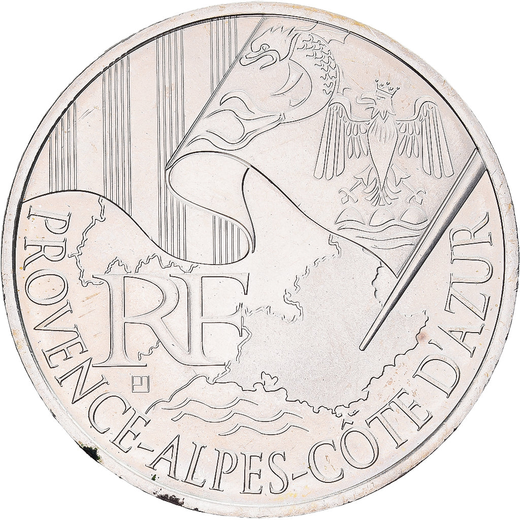 France, 10 Euro, Provence Alpes Côte d'Azur, 2010, Monnaie de Paris, Argent